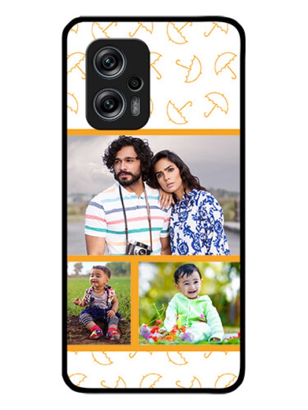 Custom Poco X4 Gt 5G Custom Glass Mobile Case - Yellow Pattern Design
