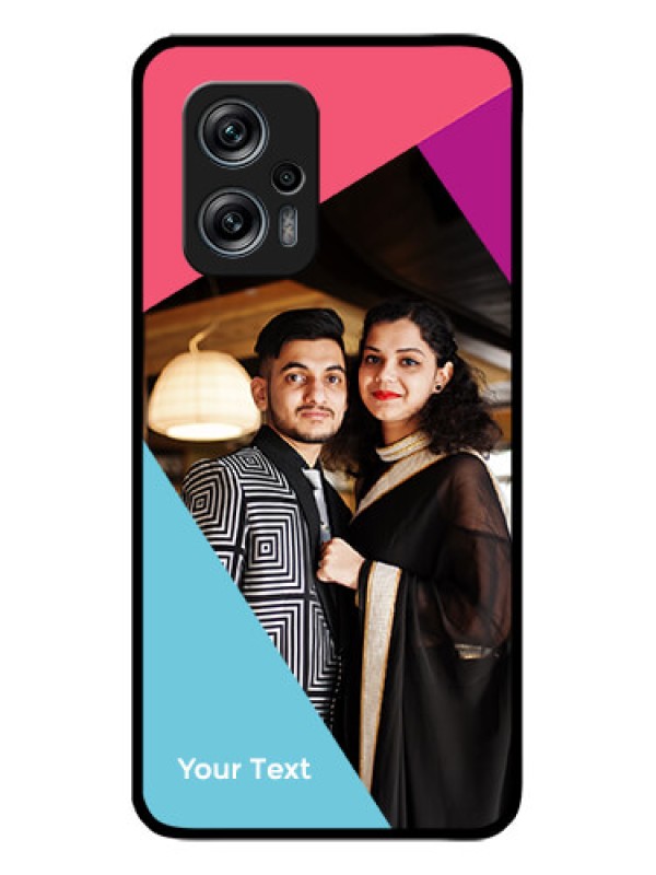 Custom Poco X4 Gt 5G Custom Glass Mobile Case - Stacked Triple colour Design