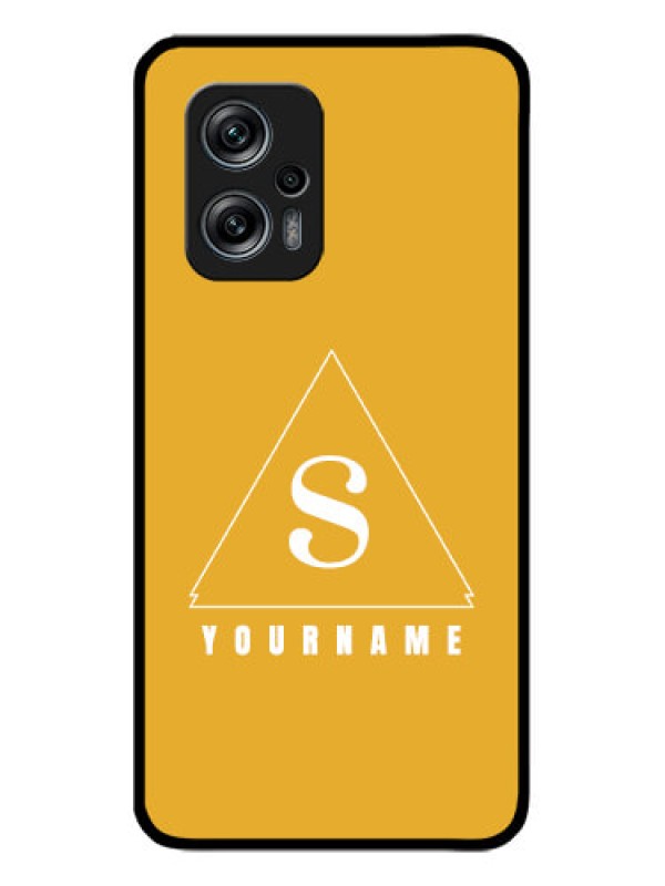 Custom Poco X4 Gt 5G Personalized Glass Phone Case - simple triangle Design