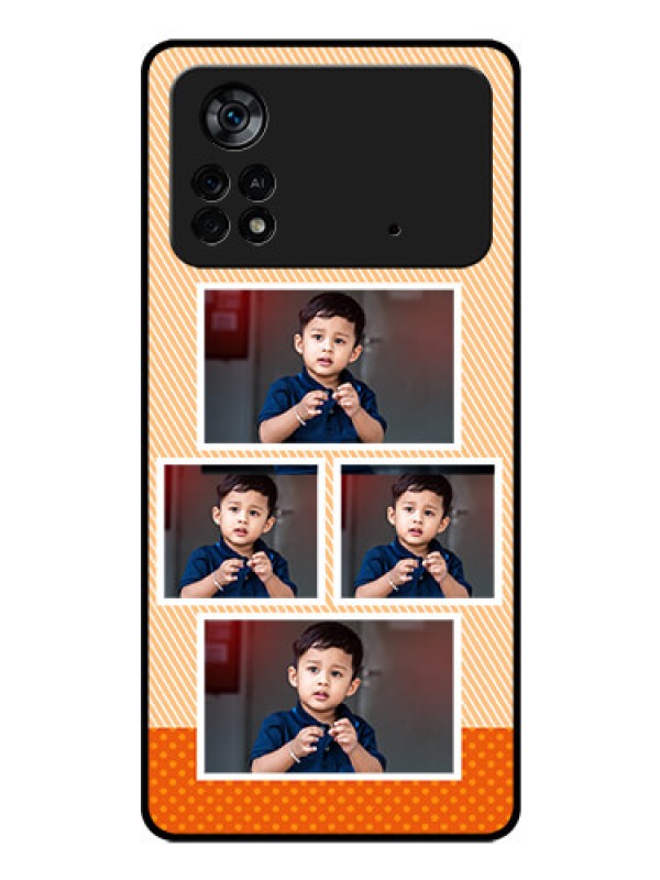 Custom Poco X4 Pro 5G Photo Printing on Glass Case - Bulk Photos Upload Design
