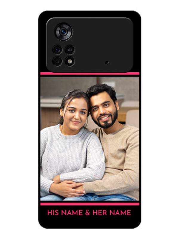 Custom Poco X4 Pro 5G Custom Glass Mobile Case - with Add Text Design