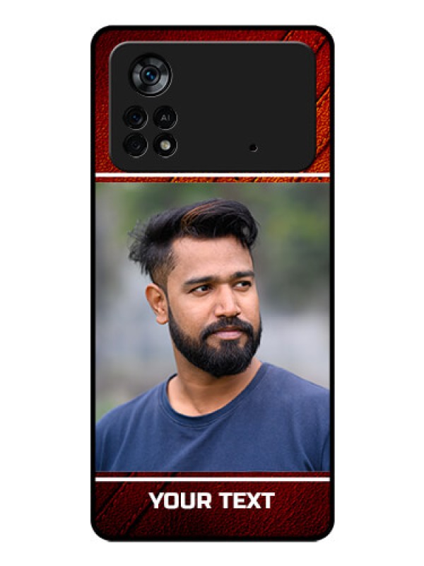 Custom Poco X4 Pro 5G Personalized Glass Phone Case - Leather Phone Case Design