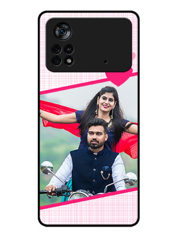 Custom Poco X4 Pro 5G Custom Glass Phone Case - Love Shape Heart Design