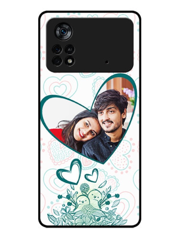 Custom Poco X4 Pro 5G Photo Printing on Glass Case - Premium Couple Design
