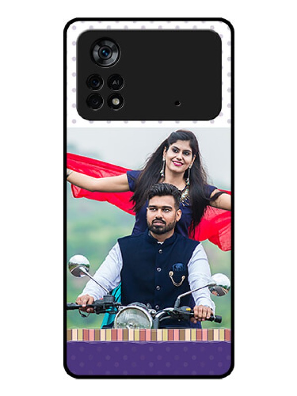 Custom Poco X4 Pro 5G Photo Printing on Glass Case - Cute Family Design
