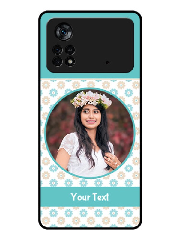 Custom Poco X4 Pro 5G Custom Glass Mobile Case - Beautiful Flowers Design