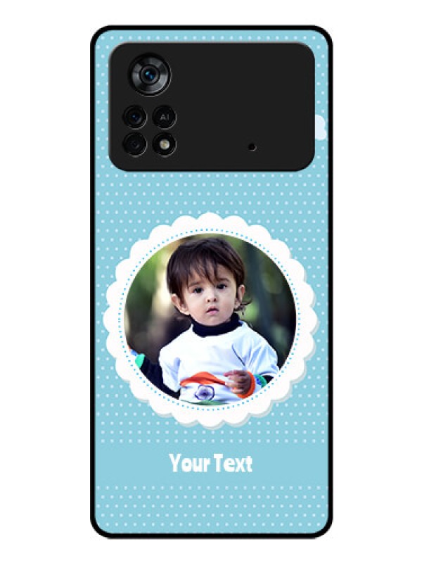 Custom Poco X4 Pro 5G Personalised Glass Phone Case - Violet Pattern Design