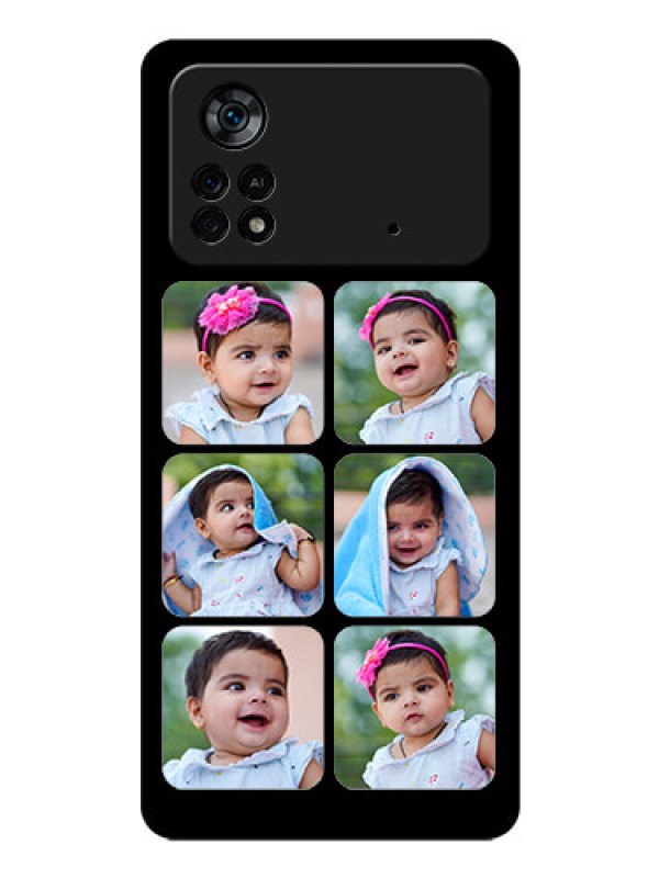 Custom Poco X4 Pro 5G Photo Printing on Glass Case - Multiple Pictures Design