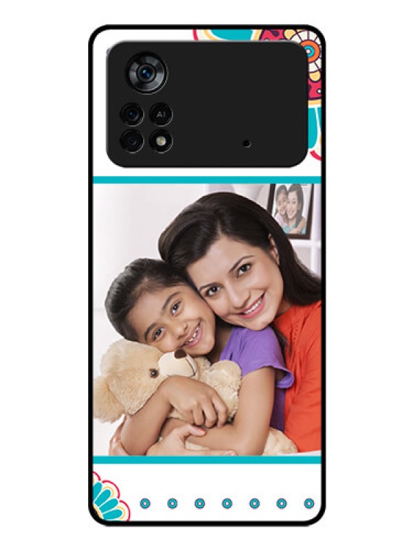 Custom Poco X4 Pro 5G Custom Glass Phone Case - Flower Design