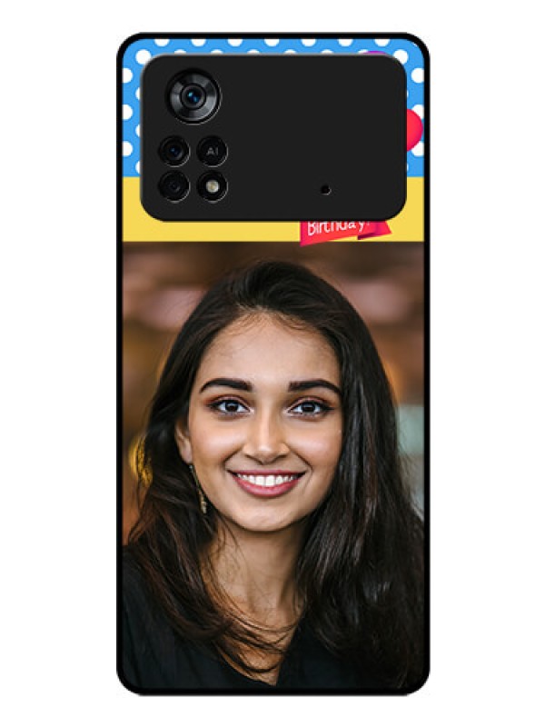 Custom Poco X4 Pro 5G Custom Glass Mobile Case - Happy Birthday Design