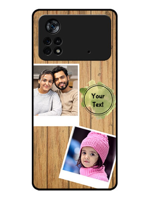 Custom Poco X4 Pro 5G Custom Glass Phone Case - Wooden Texture Design