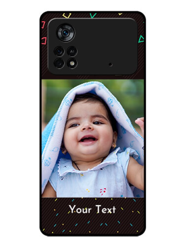 Custom Poco X4 Pro 5G Custom Glass Phone Case - with confetti birthday design
