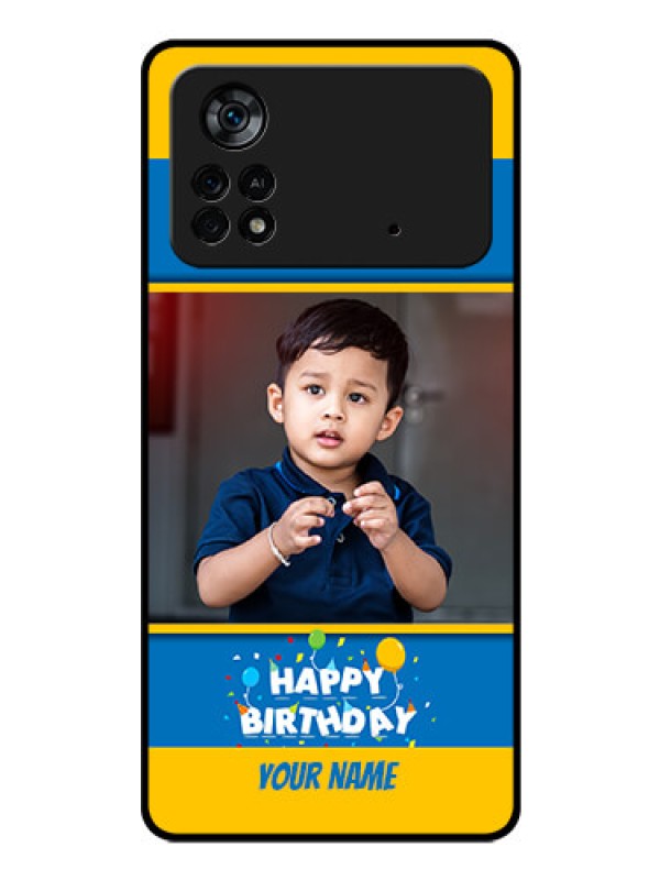 Custom Poco X4 Pro 5G Custom Glass Mobile Case - Birthday Wishes Design