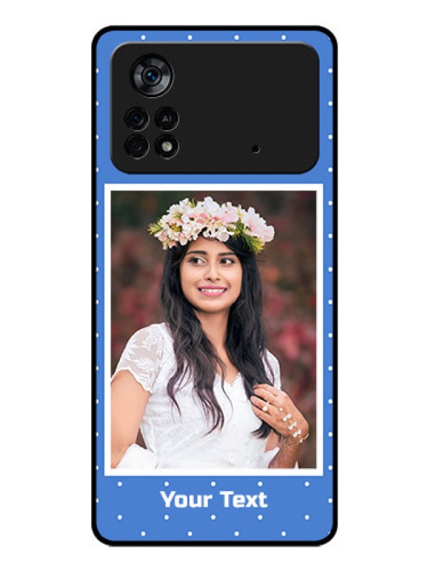 Custom Poco X4 Pro 5G Photo Printing on Glass Case - Polka dots design