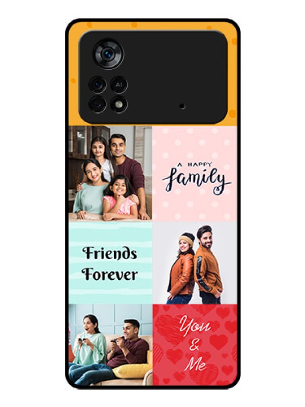 Custom Poco X4 Pro 5G Personalized Glass Phone Case - Images with Quotes Design
