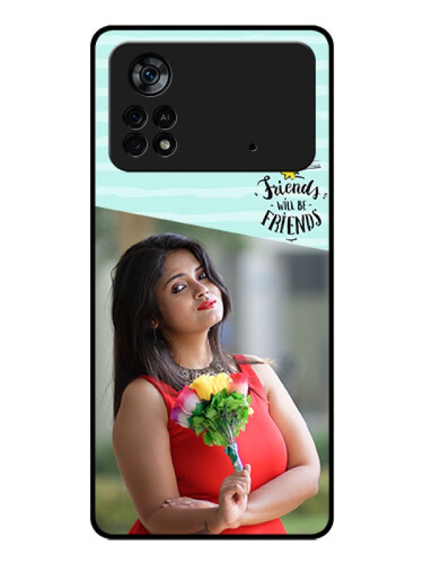 Custom Poco X4 Pro 5G Custom Glass Phone Case - Friends Picture Icon Design