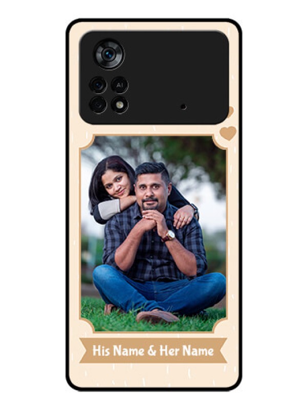 Custom Poco X4 Pro 5G Custom Glass Phone Case - with confetti love design