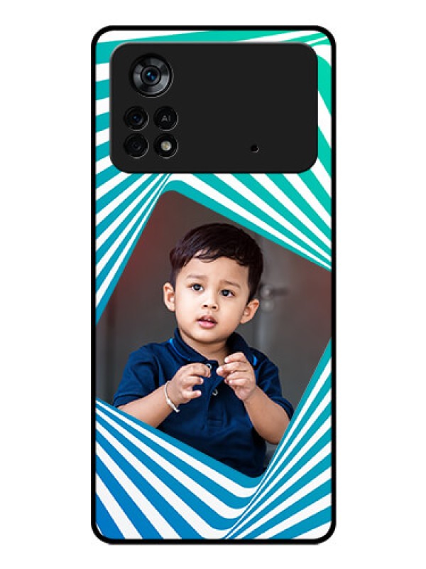 Custom Poco X4 Pro 5G Personalized Glass Phone Case - Abstract Spiral Design