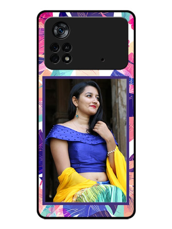 Custom Poco X4 Pro 5G Custom Glass Mobile Case - Abstract Floral Design
