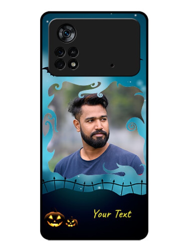 Custom Poco X4 Pro 5G Custom Glass Phone Case - Halloween frame design