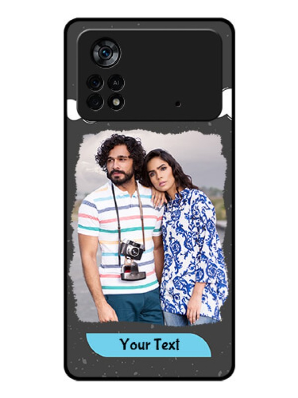Custom Poco X4 Pro 5G Custom Glass Phone Case - Splashes with love doodles Design