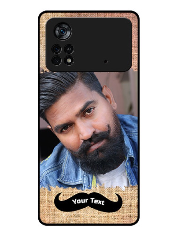 Custom Poco X4 Pro 5G Personalized Glass Phone Case - with Texture Design