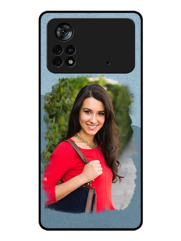 Custom Poco X4 Pro 5G Custom Glass Mobile Case - Grunge Line Art Design
