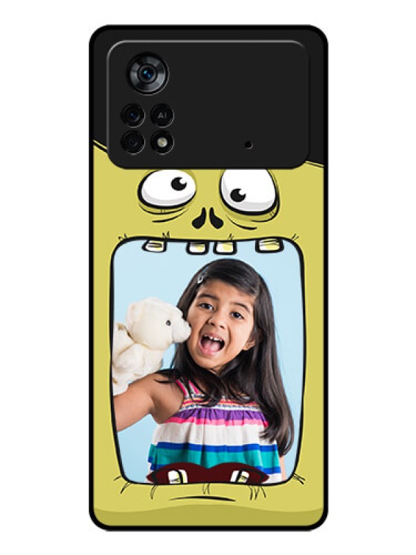 Custom Poco X4 Pro 5G Personalized Glass Phone Case - Cartoon monster back case Design