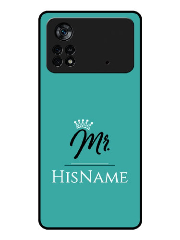 Custom Poco X4 Pro 5G Custom Glass Phone Case Mr with Name