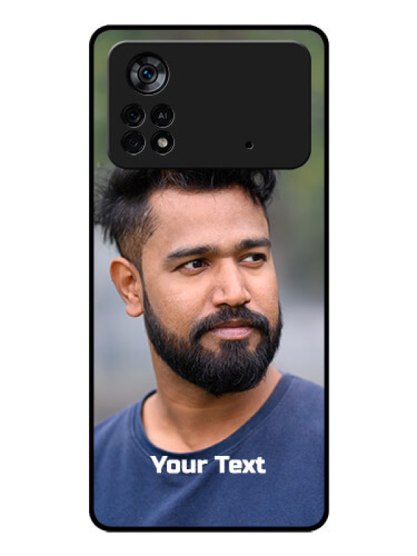 Custom Poco X4 Pro 5G Glass Mobile Cover: Photo with Text