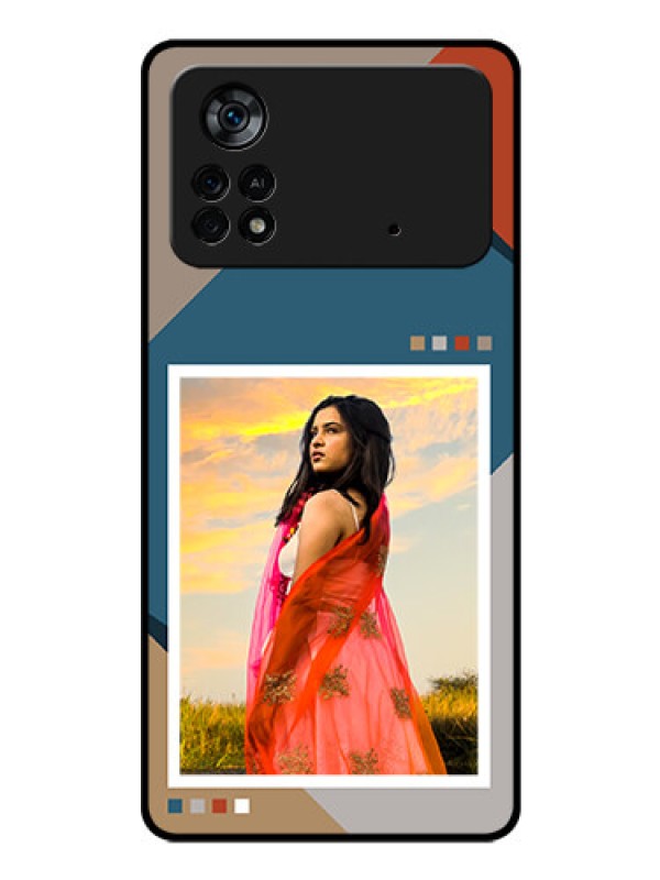 Custom Poco X4 Pro 5G Personalized Glass Phone Case - Retro color pallet Design