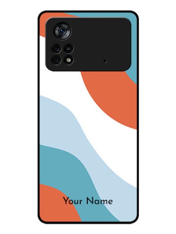 Custom Poco X4 Pro 5G Custom Glass Mobile Case - coloured Waves Design