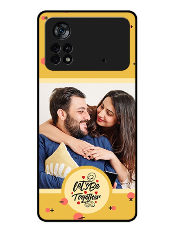 Custom Poco X4 Pro 5G Photo Printing on Glass Case - Lets be Together Design