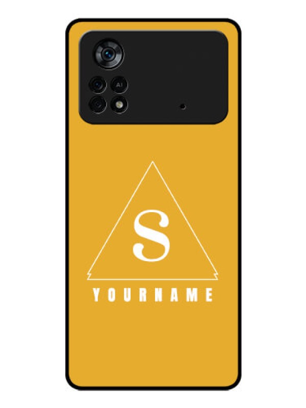 Custom Poco X4 Pro 5G Personalized Glass Phone Case - simple triangle Design
