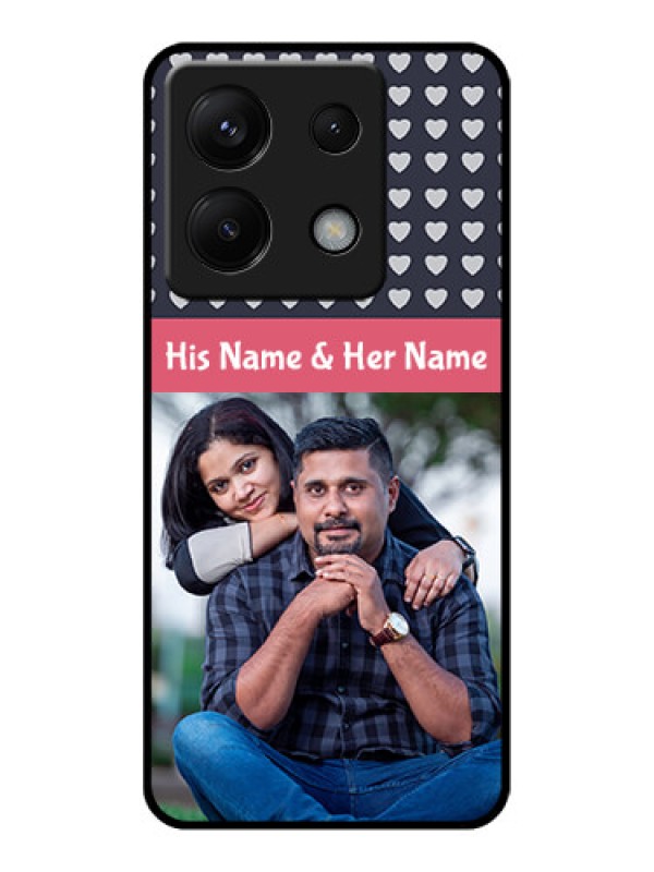 Custom Poco X6 5G Custom Glass Phone Case - Love Symbols Design