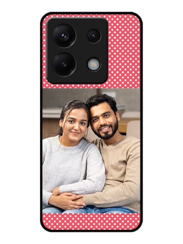 Custom Poco X6 5G Custom Glass Phone Case - White Dotted Design