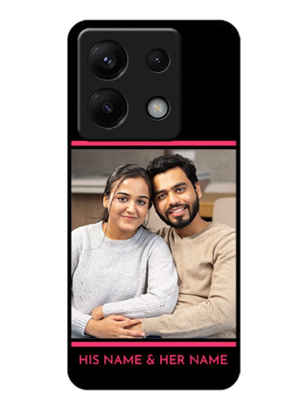 Custom Poco X6 5G Custom Glass Phone Case - With Add Text Design