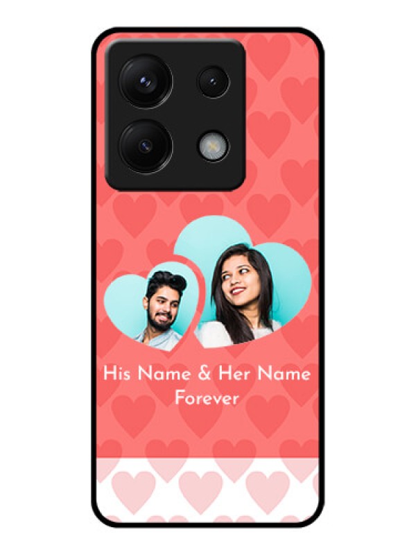 Custom Poco X6 5G Custom Glass Phone Case - Couple Pic Upload Design
