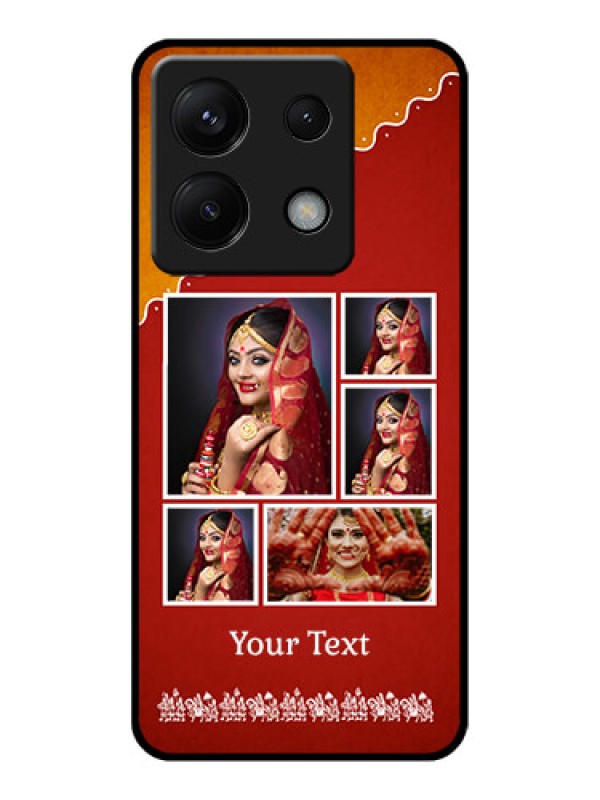 Custom Poco X6 5G Custom Glass Phone Case - Wedding Pic Upload Design