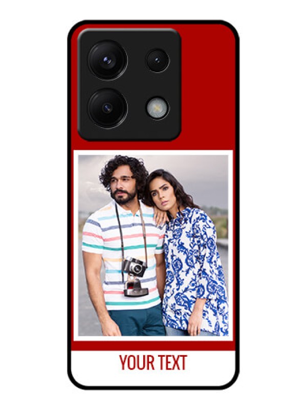 Custom Poco X6 5G Custom Glass Phone Case - Red Color Design