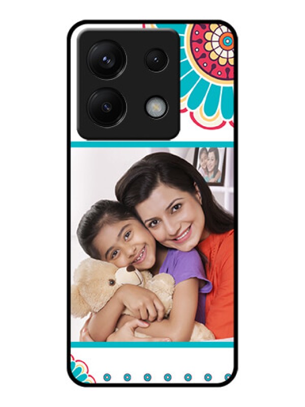Custom Poco X6 5G Custom Glass Phone Case - Flower Design