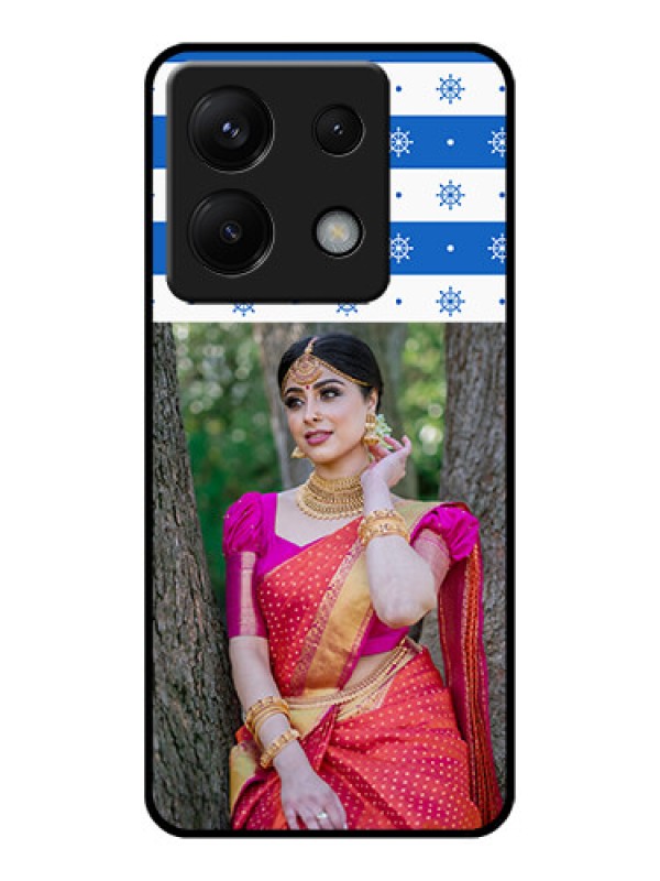 Custom Poco X6 5G Custom Glass Phone Case - Snow Pattern Design