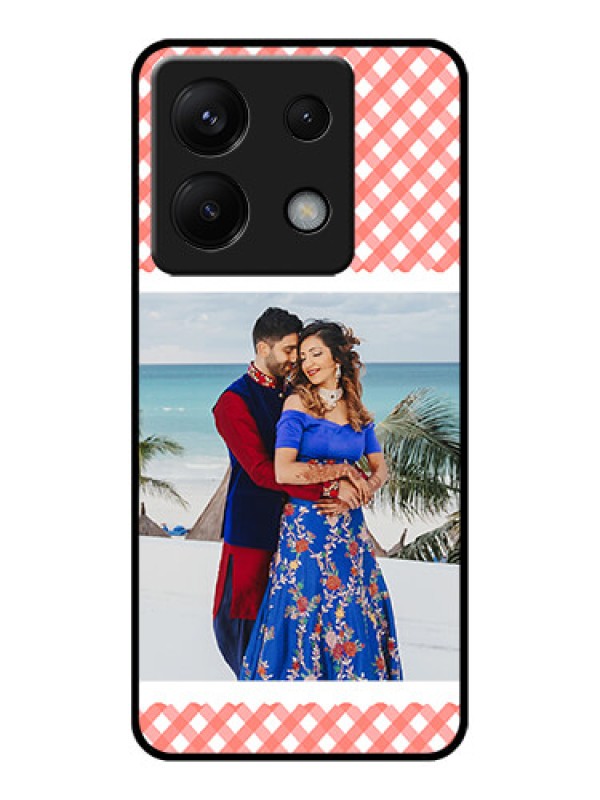 Custom Poco X6 5G Custom Glass Phone Case - Pink Pattern Design