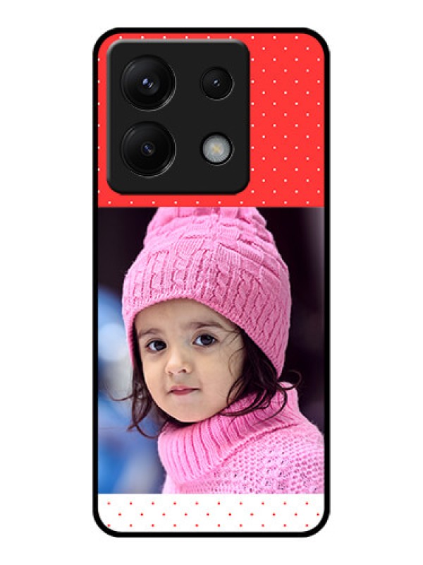 Custom Poco X6 5G Custom Glass Phone Case - Red Pattern Design