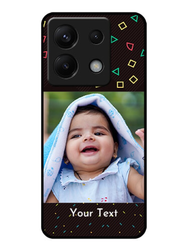 Custom Poco X6 5G Custom Glass Phone Case - With Confetti Birthday Design