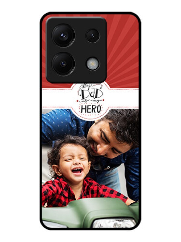 Custom Poco X6 5G Custom Glass Phone Case - My Dad Hero Design