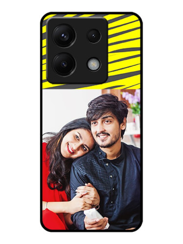 Custom Poco X6 5G Custom Glass Phone Case - Yellow Abstract Design