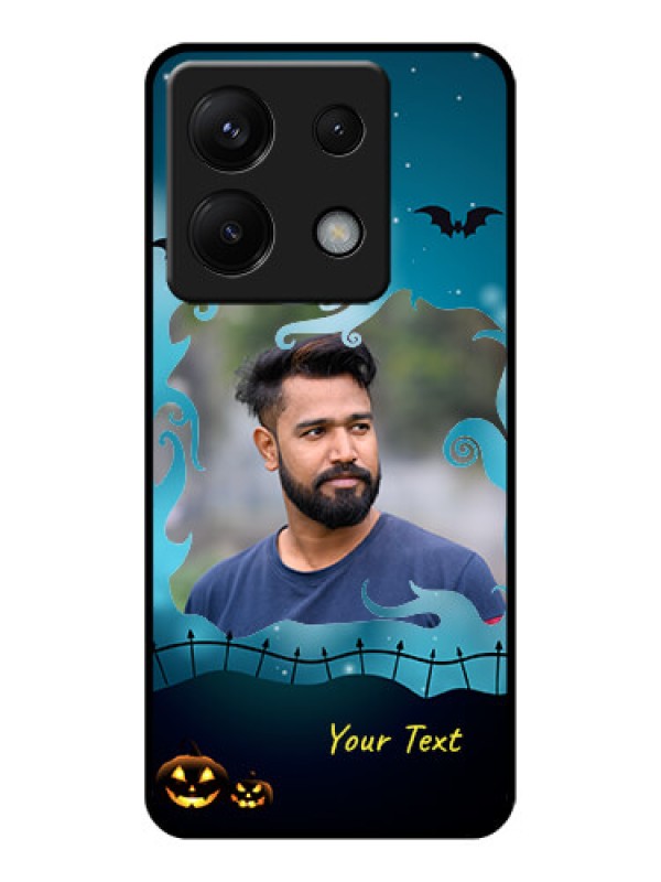 Custom Poco X6 5G Custom Glass Phone Case - Halloween Frame Design