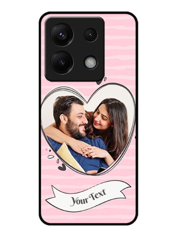 Custom Poco X6 5G Custom Glass Phone Case - Vintage Heart Design