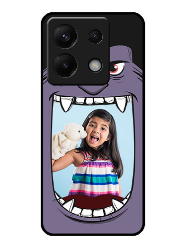 Custom Poco X6 5G Custom Glass Phone Case - Angry Monster Design